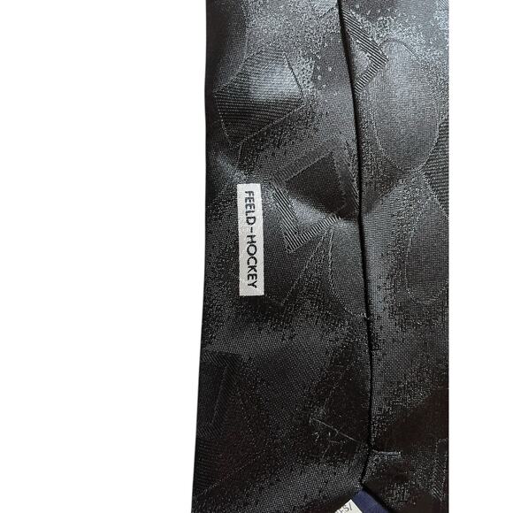 Vintage Designs By A. Rogers Men's Black Feels-hockey Lacrosse Neck Tie - Picture 4 of 4